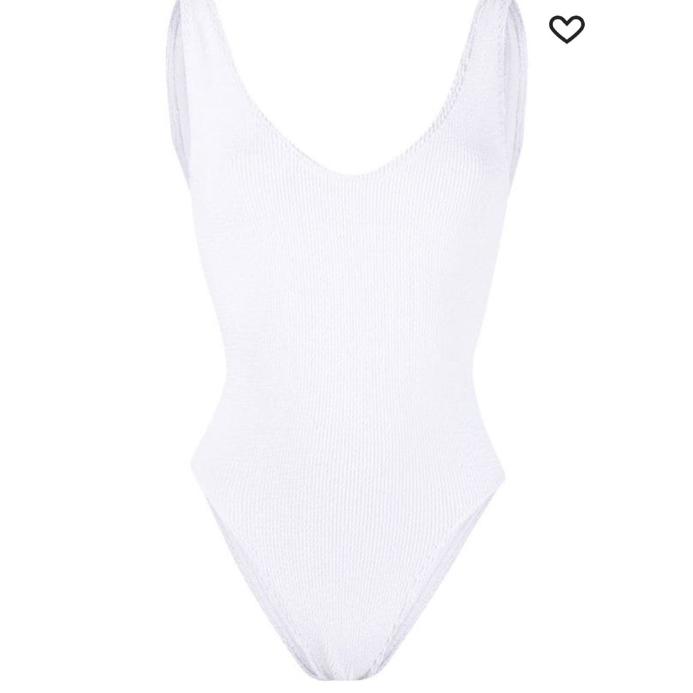 Bone Eye Crinkle One Piece Bathing Suit White